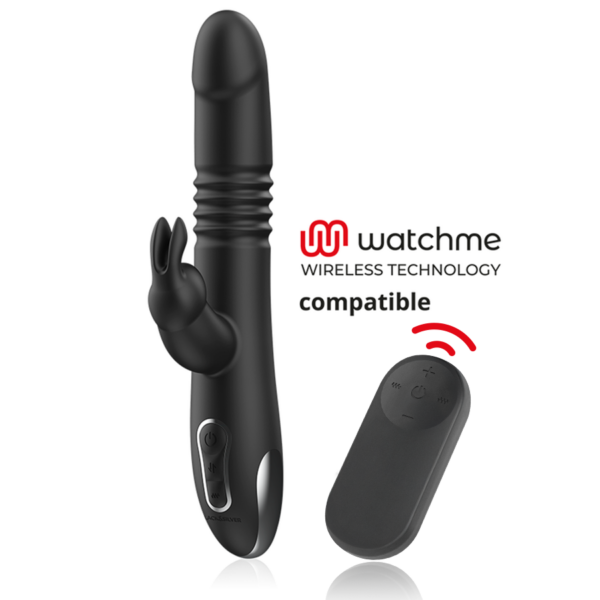 Black & Silver Kenji — Thrusting Vibrator, Rechargeable — Clitoral Toys