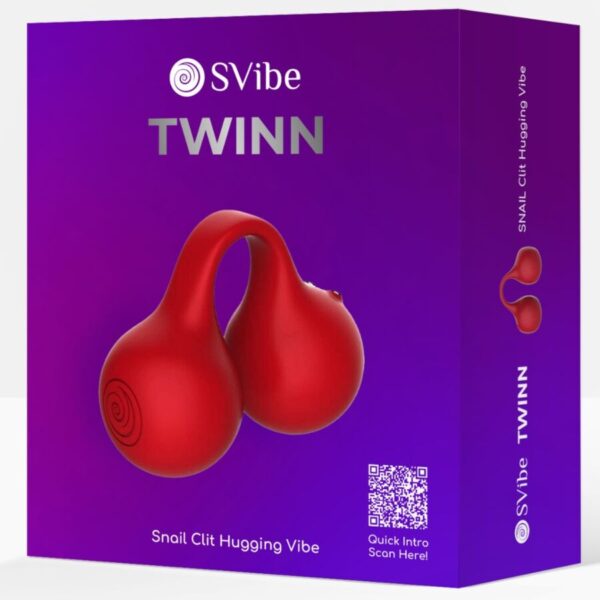 Snail Vibe Twinn — Clitoral Vibrator, Rechargeable, Cherry — Clitoral Stimulators — view 2