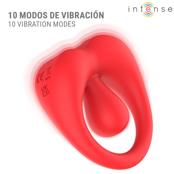 Intense Russell — Vibrating Cock Ring, Rechargeable, Red — Cock Rings — view 8