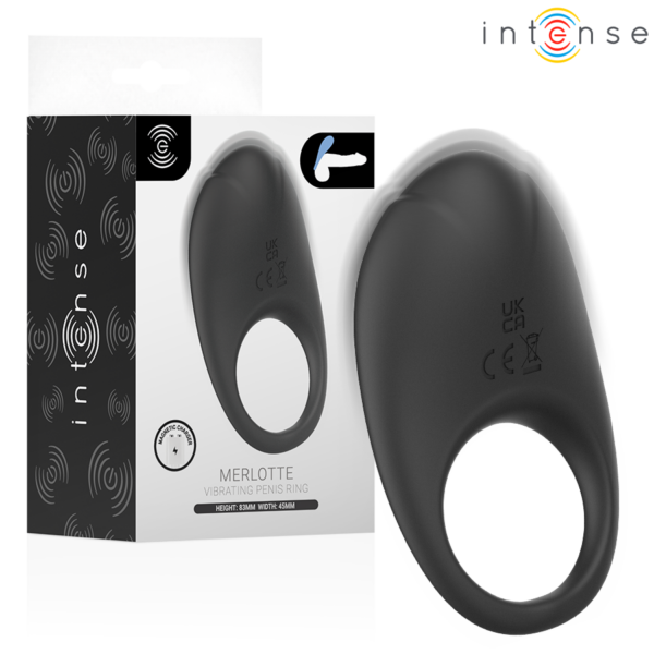 Intense Merlotte — Vibrating Cock Ring, Rechargeable, Black — Cock Rings