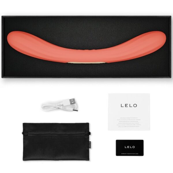 LELO Boomerang — Couples Vibrator, Waterproof, Coral Red — view 4