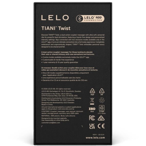 LELO Tiani Twist — Couples Vibrator, Waterproof, Foam — view 2