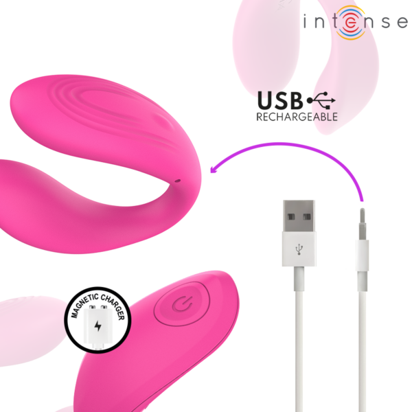 Intense Nora — Vibrator, Rechargeable, Pink — Remote Control Vibrators — view 5