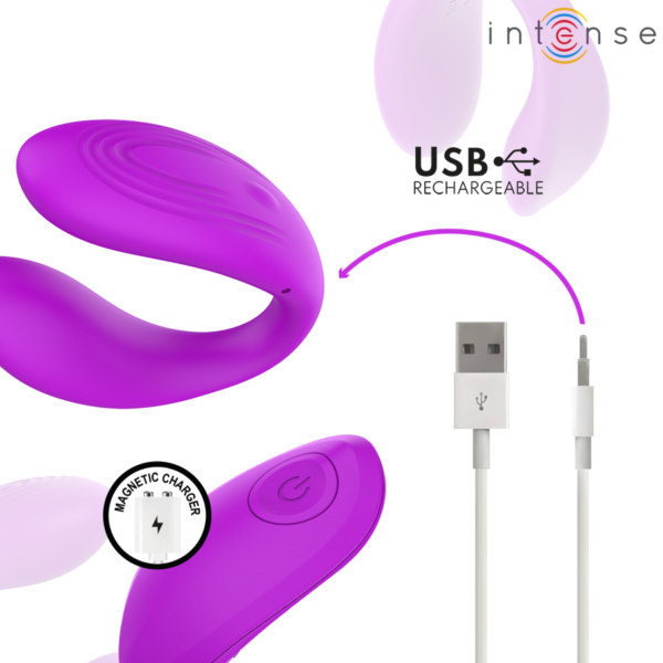Intense Nora — Vibrator, Rechargeable, Purple — Remote Control Vibrators — view 8
