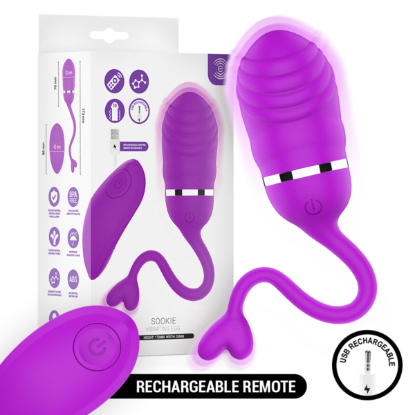 Intense Sookie — Vibrating Egg, Rechargeable, Purple — Remote Control Vibrators