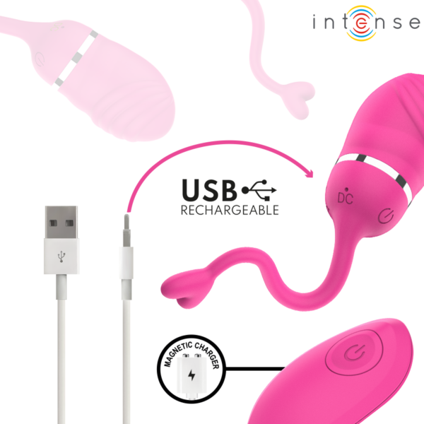 Intense Sookie — Vibrating Egg, Rechargeable, Pink — Remote Control Vibrators — view 8