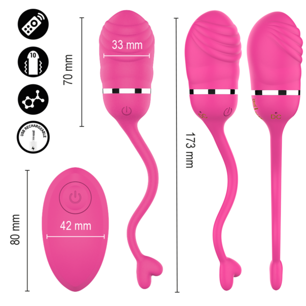 Intense Sookie — Vibrating Egg, Rechargeable, Pink — Remote Control Vibrators — view 5