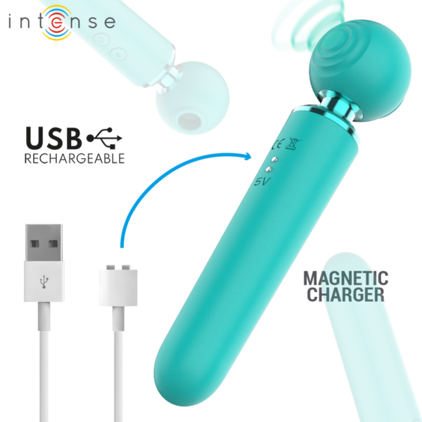 Intense Hamby — Clit Sucker, Waterproof, Turquoise — Air Pulse Vibrators — view 11