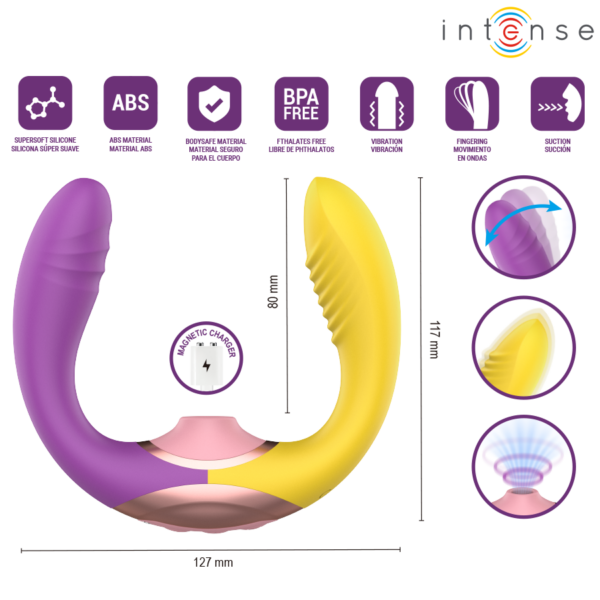 Intense Willow — Clit Sucker, Waterproof, Purple — Air Pulse Vibrators — view 4