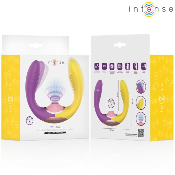 Intense Willow — Clit Sucker, Waterproof, Purple — Air Pulse Vibrators — view 6