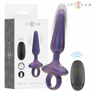 Intense Marlon 4 — Vibrating Butt Plug, Remote Control, Purple — Anal