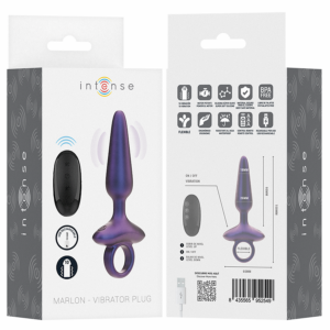 Intense Marlon 4 — Vibrating Butt Plug, Remote Control, Purple — Anal — view 2