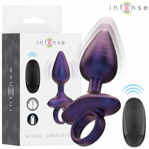 Intense Michael 2 — Vibrating Butt Plug, Remote Control, Purple — Anal