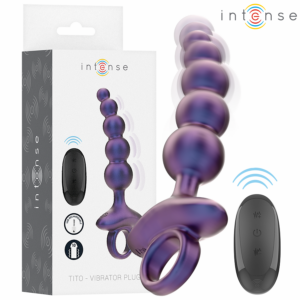 Intense Tito 3 — Vibrating Butt Plug, Remote Control, Purple — Anal