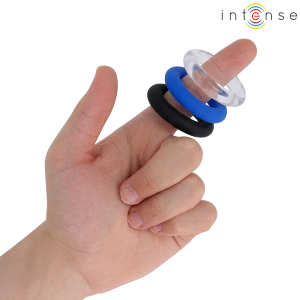 Intense Wick — Cock Ring Set, Multicolour — Classic Cock Rings — view 2
