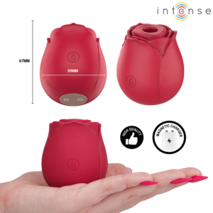 Intense Camellia — Air Pulse Stimulator, Rechargeable, Bordeaux — Clitoral Stimulators — view 2