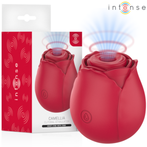 Intense Camellia — Air Pulse Stimulator, Rechargeable, Bordeaux — Clitoral Stimulators