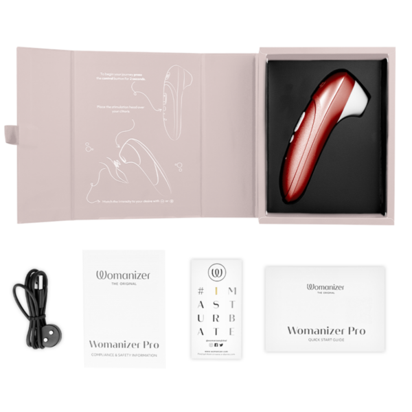 Womanizer Pro Vibrant — Air Pulse Stimulator, Burgundy — Clitoral Stimulators — view 6