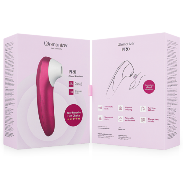 Womanizer Pro Vibrant — Air Pulse Stimulator, Pink — Clitoral Stimulators — view 5