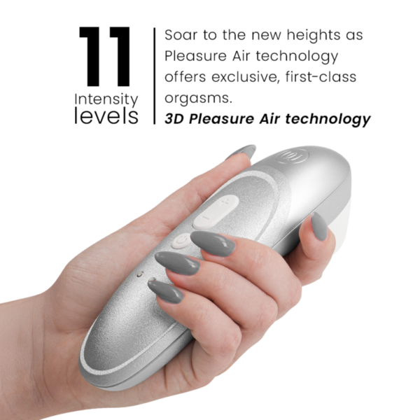 Womanizer Pro Vibrant — Air Pulse Stimulator, Silver Grey — Clitoral Stimulators — view 2
