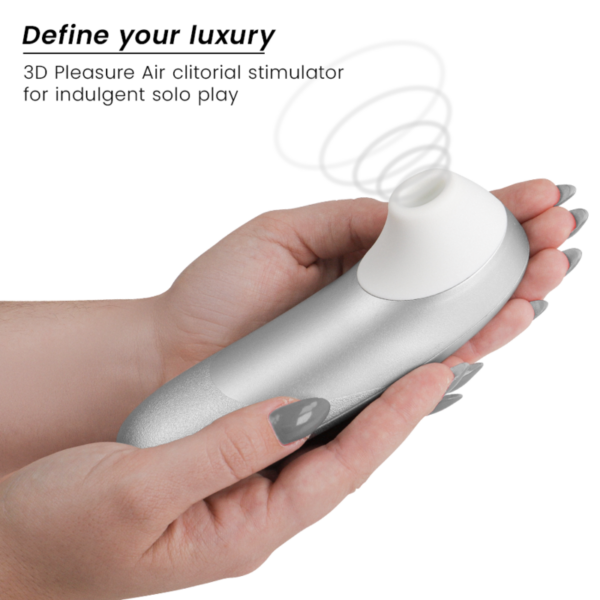 Womanizer Pro Vibrant — Air Pulse Stimulator, Silver Grey — Clitoral Stimulators — view 3