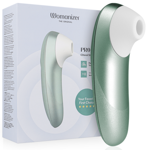 Womanizer Pro Vibrant — Air Pulse Stimulator, Sage Green — Clitoral Stimulators