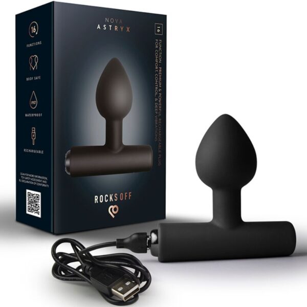 Rocks-Off Nova Astryx — Vibrating Butt Plug, Rechargeable — Anal