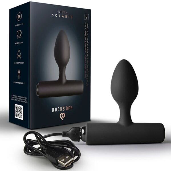 Rocks-Off Nova Solaris — Vibrating Butt Plug, Rechargeable — Anal