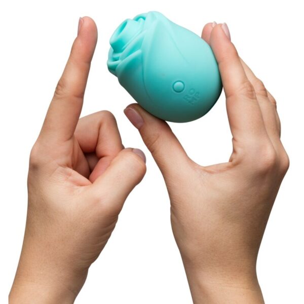 Romp Rose Glow — Air Pulse Stimulator, Waterproof, Turquoise — Clitoral Stimulators — view 7