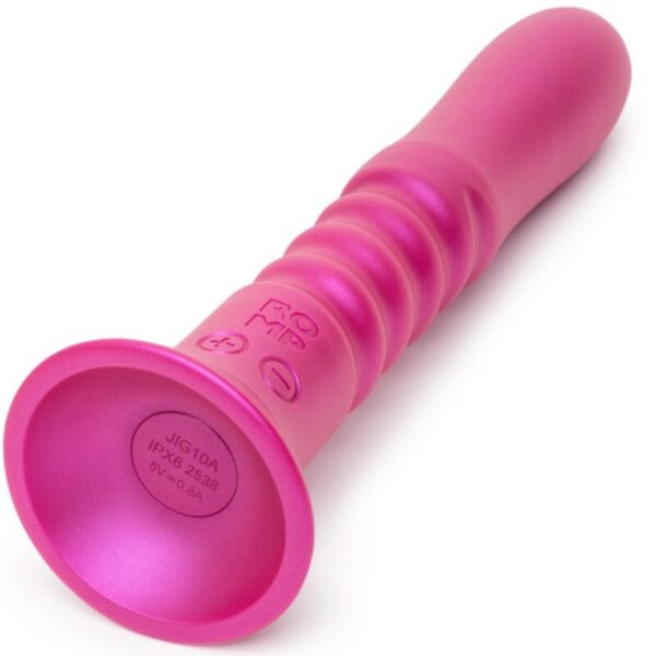 Romp Jiggle — Thrusting Vibrator, Suction Cup, Pink — Hi-Tech Vibrators — view 3