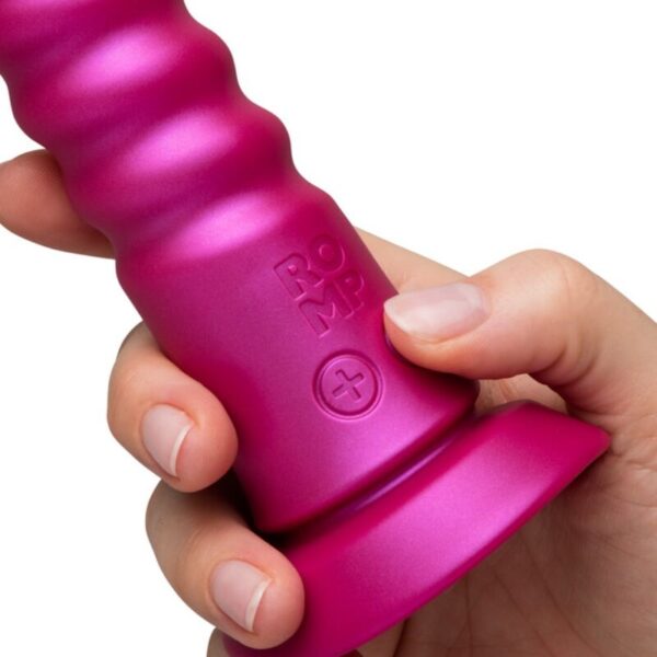 Romp Jiggle — Thrusting Vibrator, Suction Cup, Pink — Hi-Tech Vibrators — view 5