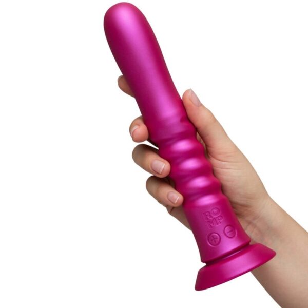 Romp Jiggle — Thrusting Vibrator, Suction Cup, Pink — Hi-Tech Vibrators — view 6
