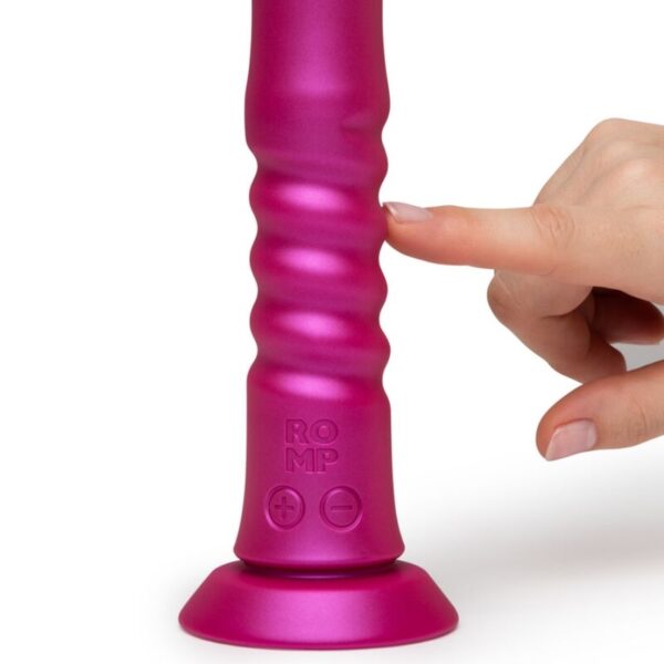 Romp Jiggle — Thrusting Vibrator, Suction Cup, Pink — Hi-Tech Vibrators — view 7