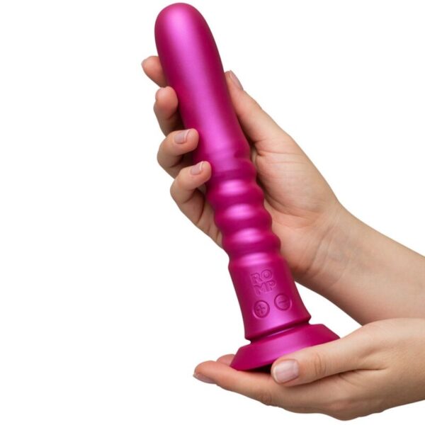 Romp Jiggle — Thrusting Vibrator, Suction Cup, Pink — Hi-Tech Vibrators — view 8