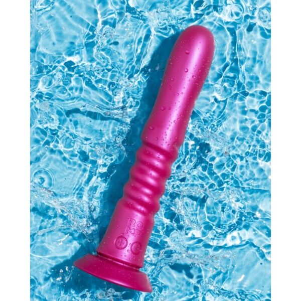 Romp Jiggle — Thrusting Vibrator, Suction Cup, Pink — Hi-Tech Vibrators — view 9