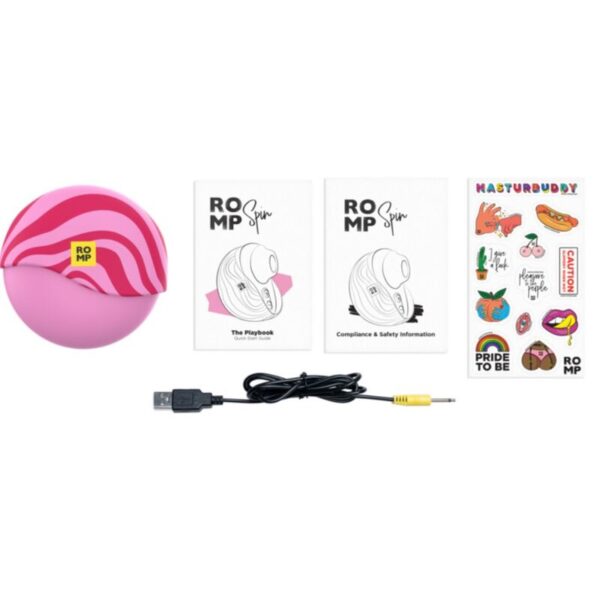 Romp Spin — Air Pulse Stimulator, Waterproof, Pink — Clitoral Stimulators — view 10