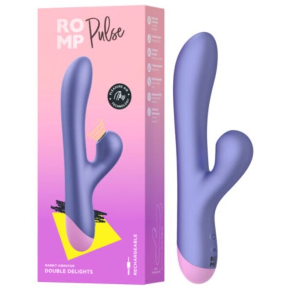 Romp Pulse — Rabbit Vibrator, Blue — Clitoral Stimulators — view 9