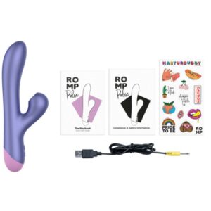 Romp Pulse — Rabbit Vibrator, Blue — Clitoral Stimulators — view 3