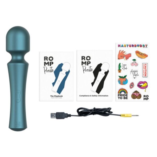 Romp Presto Mini — Wand Massager, Waterproof, Green — Vibrators — view 11