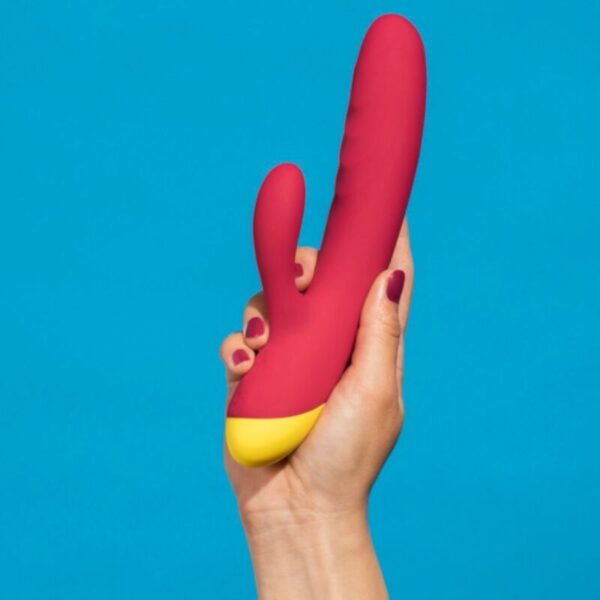 Romp Jazz — Rabbit Vibrator, Waterproof, Red — G-Spot Vibrators — view 4