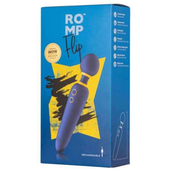 Romp Flip — Wand Massager, Rechargeable, Blue — Vibrators — view 6