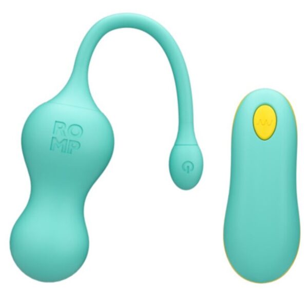 Romp Cello — Vibrating Egg, Remote Control, Turquoise — Remote Control Vibrators