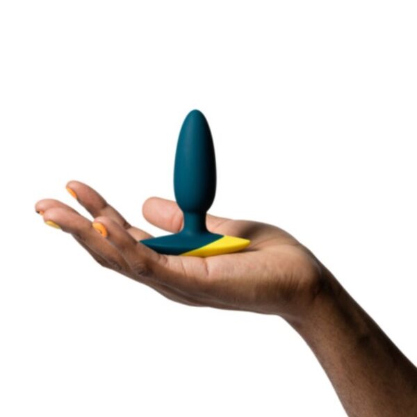 Romp Bass — Vibrating Butt Plug, Waterproof, 10 cm, Green — Anal — view 4