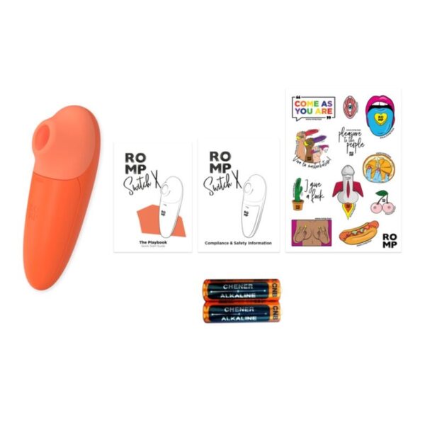 Romp Switch X — Air Pulse Stimulator, Orange — Clitoral Stimulators — view 5
