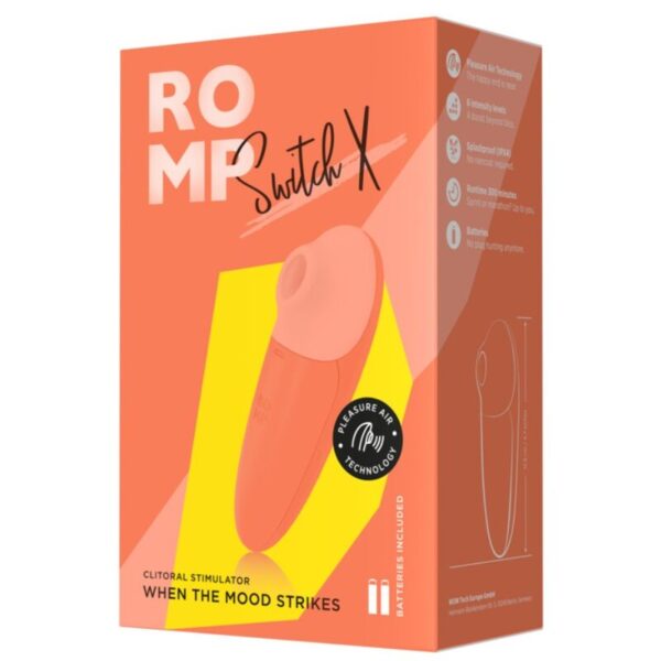 Romp Switch X — Air Pulse Stimulator, Orange — Clitoral Stimulators — view 9
