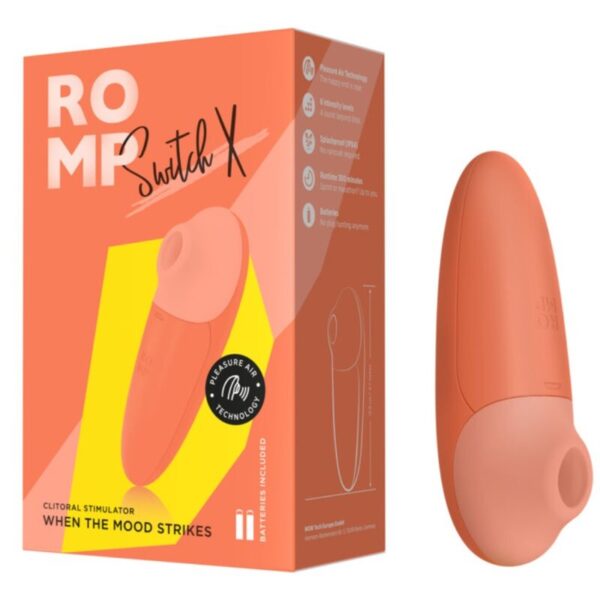 Romp Switch X — Air Pulse Stimulator, Orange — Clitoral Stimulators — view 10