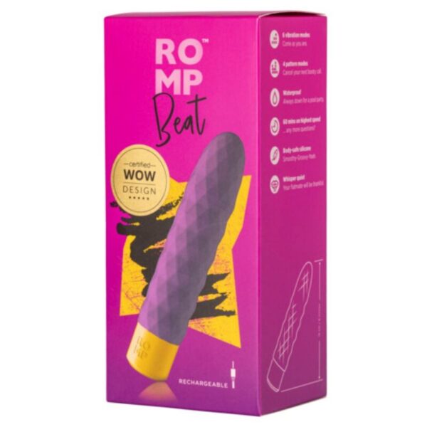 Romp Beat Mini — Bullet Vibrator, Waterproof, Purple — Bullet Vibrators — view 8