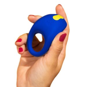 Romp Juke — Vibrating Cock Ring, Rechargeable, Blue — Cock Rings — view 4