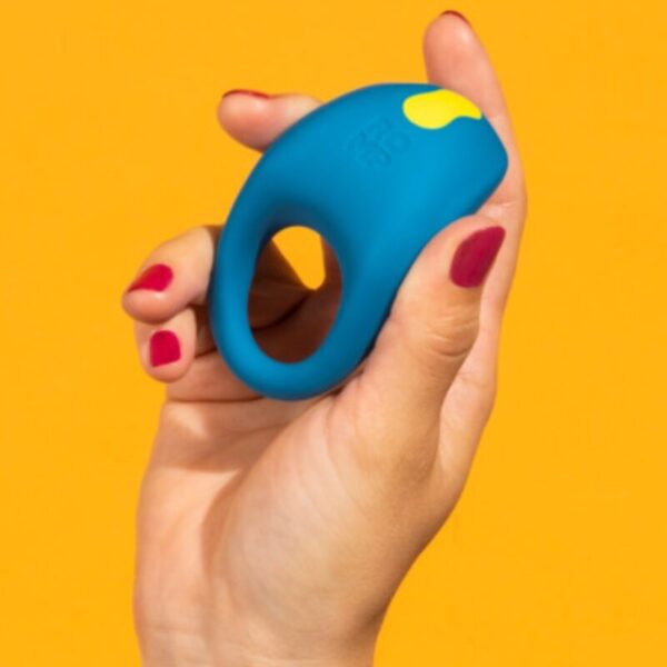 Romp Juke — Vibrating Cock Ring, Rechargeable, Blue — Cock Rings — view 15