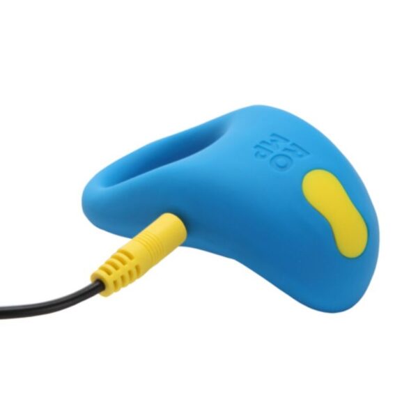 Romp Juke — Vibrating Cock Ring, Rechargeable, Blue — Cock Rings — view 9